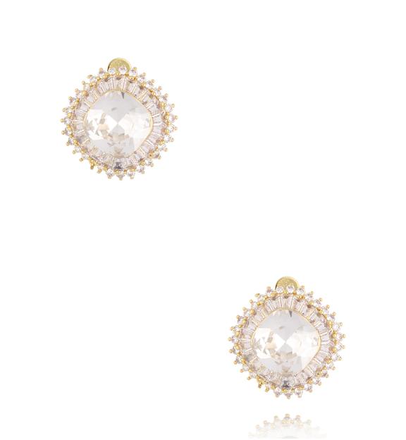 Klipsy z transparentnymi cyrkoniami  KSS2235