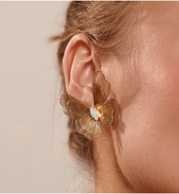 Kolczyki złote motyle KGA0001