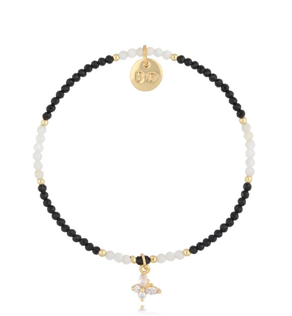 Bransoletka z turmalinami i motylkiem Cimarron BTW2295