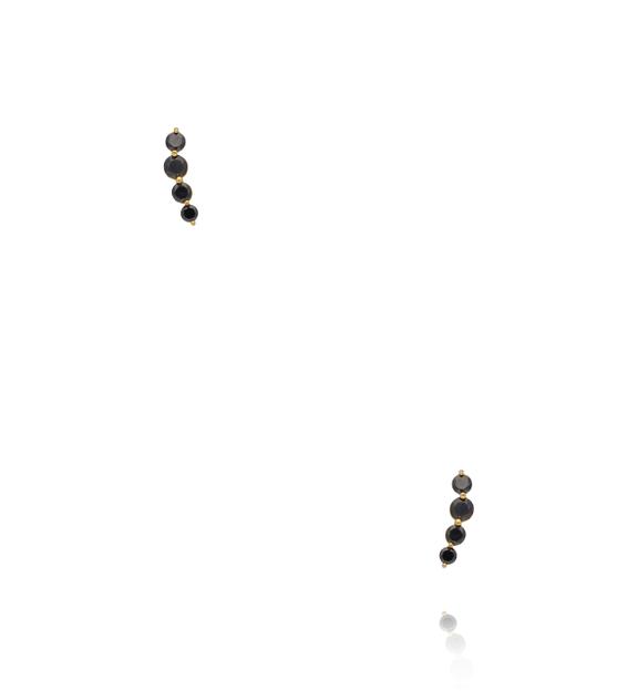 Kolczyki z czarnymi cyrkoniami Cassie KSA0693