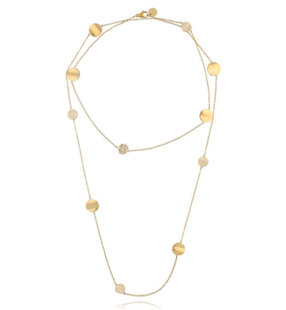 Naszyjnik złoty długi Crystal Dream NSA1183