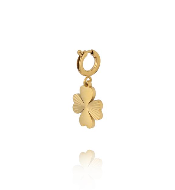 Charms koniczynka z ozdobnymi płatkami CHA0183