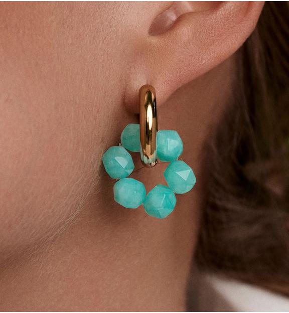 Kolczyki okrągłe z agatami Brit KPA0259