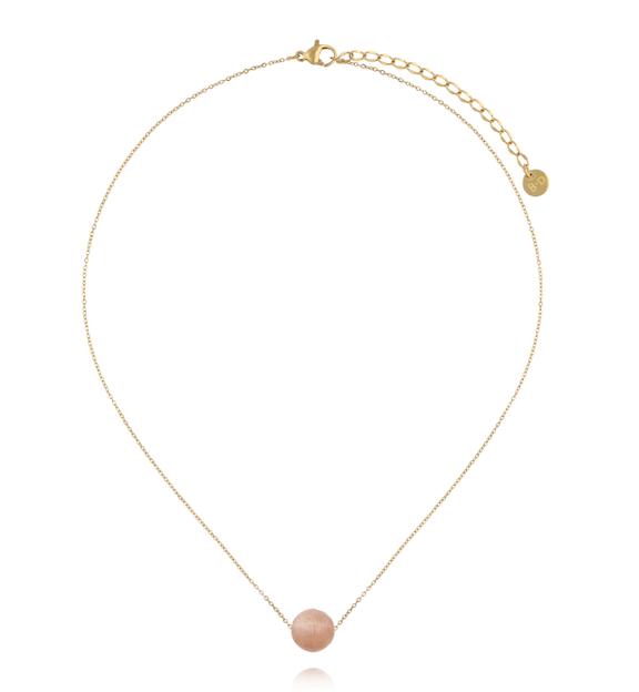 Naszyjnik z kamieniem słonecznym na delikatnym łańcuszku NLB0329