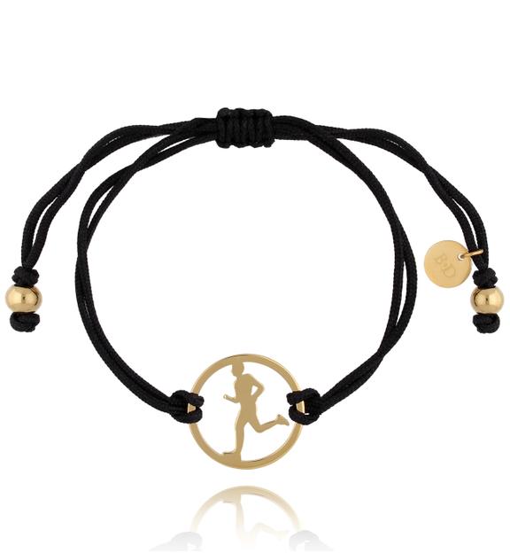 Bransoletka ze złotym biegaczem BGL0472