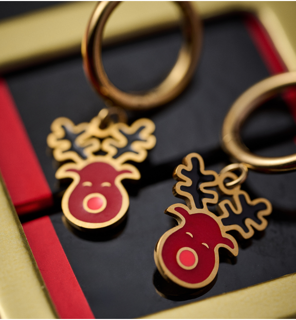 Kolczyk świąteczne z reniferami KSY0308