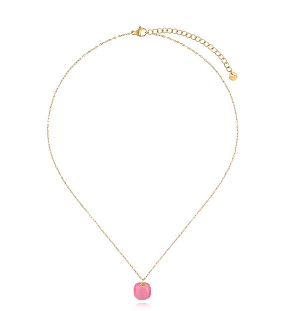 Naszyjnik z  jadeitem fuksjowym Island Elegance NPA1230