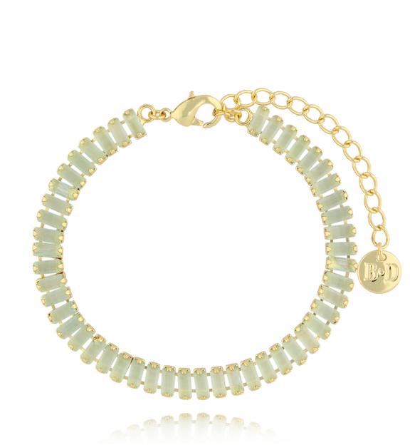 Bransoletka z opalizującymi miętowymi kryształkami Mariah BSS0159