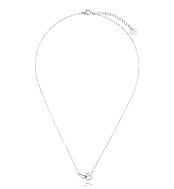 Naszyjnik srebrny z łapką i sercem Terry NSA1106