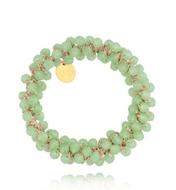 Gumka do włosów z kryształkami zielona Luminous GWE0023