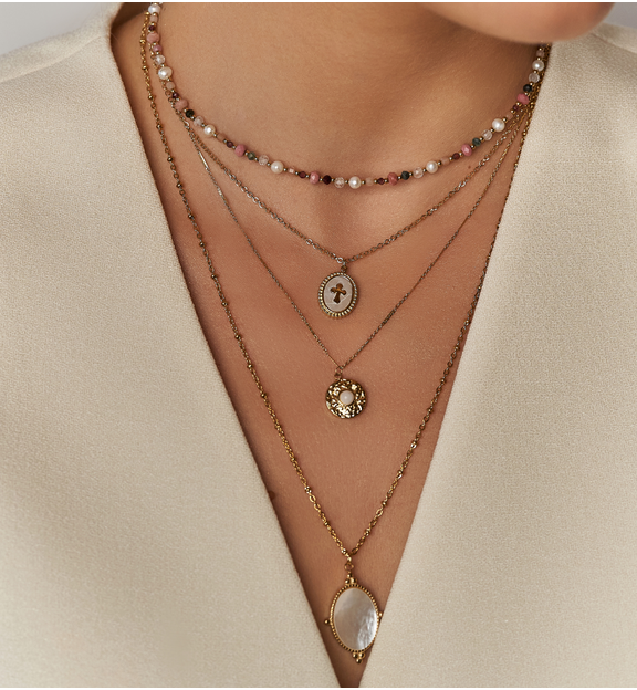 Naszyjnik z kamieniami naturalnymi Latifa NSC0401