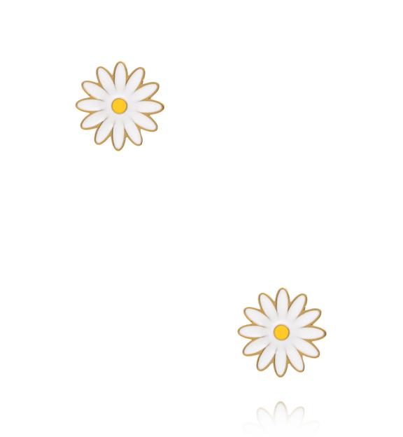 Kolczyki wkrętki w kształcie stokrotek KSY0686