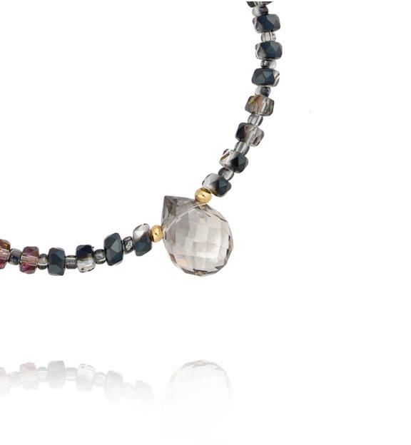 Bransoletka z szarymi kryształkami BTW2703