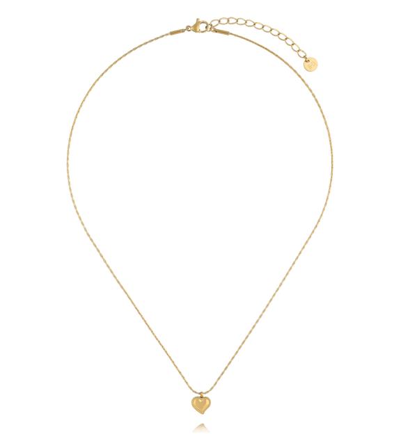 Naszyjnik z sercem złoty ze stali szlachetnej NSY0933