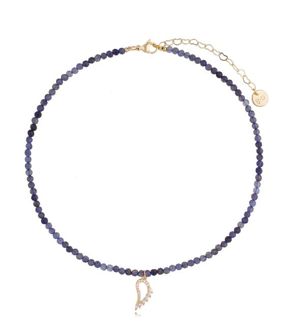 Naszyjnik z lolitami i zawieszką ze skrzydełkiem Fire Mind NTW0750