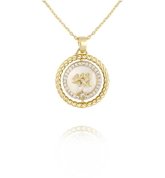 Naszyjnik znak zodiaku Wodnik NLU0042