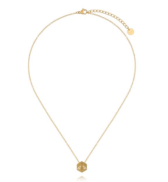 Naszyjnik z zawieszką pszczoły w złotym wykończeniu NSY0905