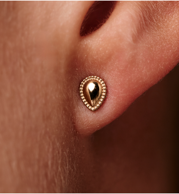 Kolczyki – złocone łezki KSY0570