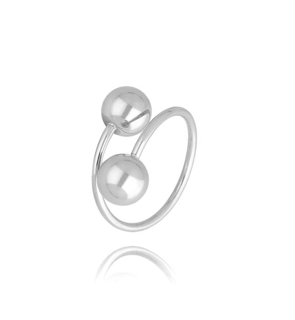 Pierścionek z kulkami srebrny Balls PSA0978