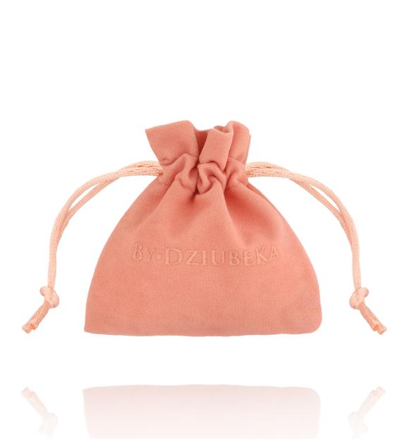 Woreczek welurowy brzoskwiniowy mały