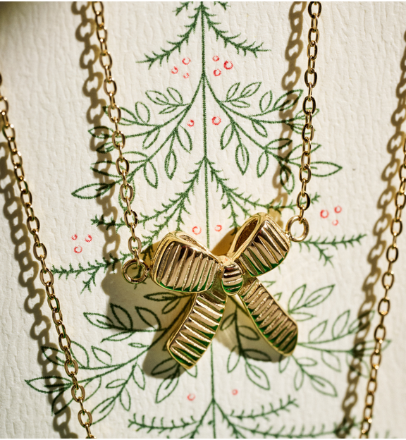 Naszyjnik z kokardką złoty NSA1383