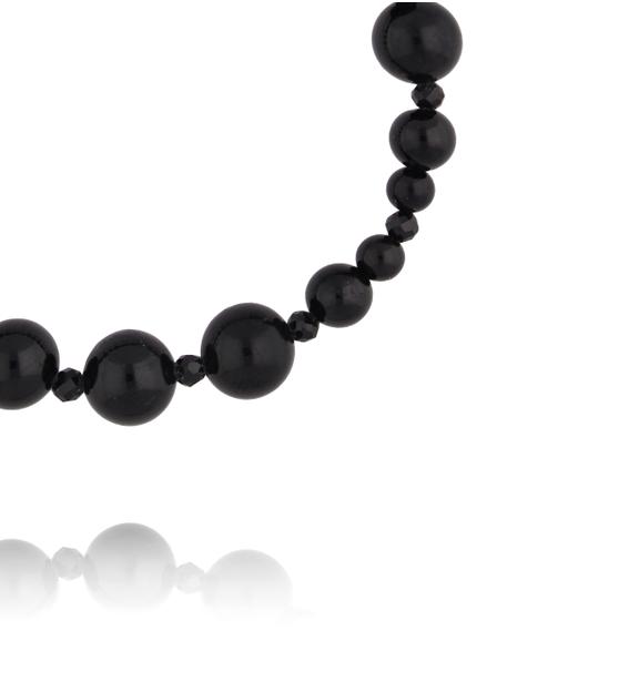 Bransoletka z czarnym turmalinem na elastycznej gumce BPA0655
