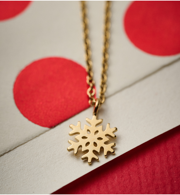 Naszyjnik złoty ze śnieżynką Lapland NSA1000