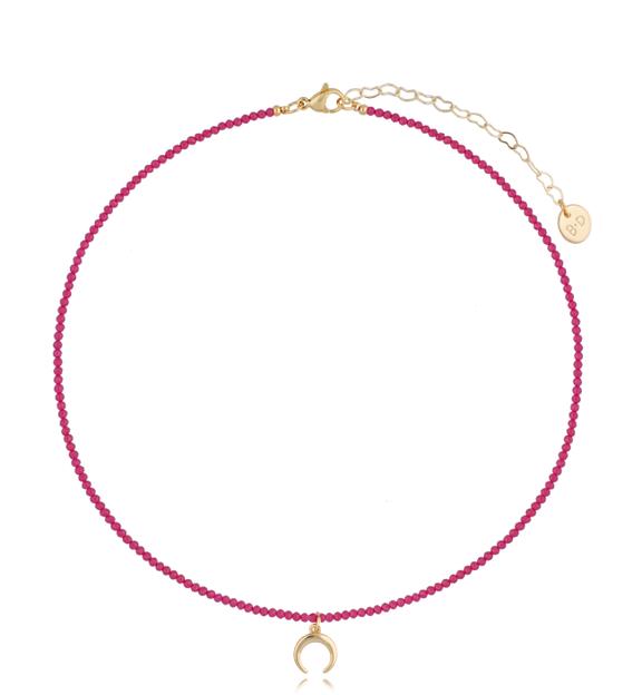 Naszyjnik z rubinami i księżycem Lifestyle NTW0912