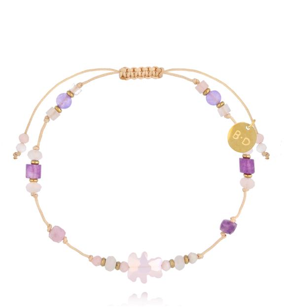 Bransoletka z misiem i kamieniami naturalnymi BMT0191