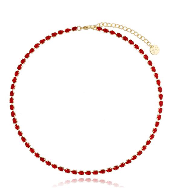 Naszyjnik z czerwonymi kryształkami Christina NS0044