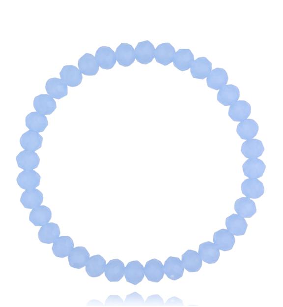 Bransoletka z niebieskimi kryształkami Luminous Crystal 6 mm BCY0273