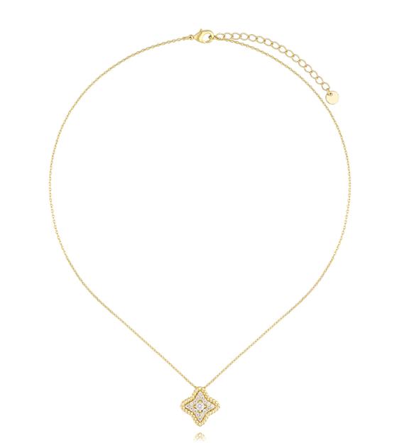 Naszyjnik z koniczynką złoty NLU0005