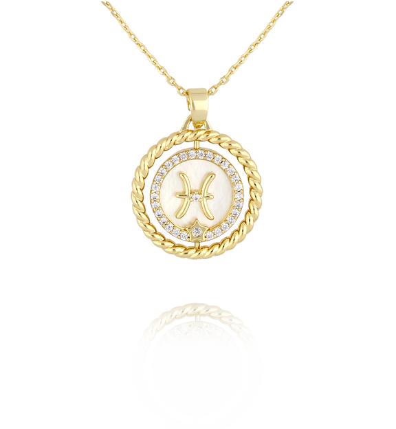 Naszyjnik znak zodiaku Ryba NLU0043