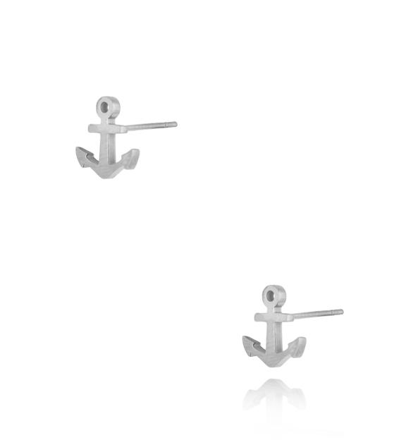 Kolczyki srebrne wkrętki kotwice Larissa KSA1056
