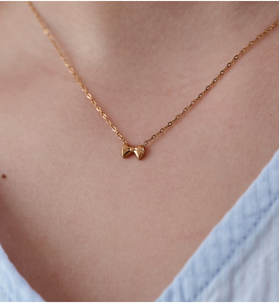 Zestaw biżuterii dla dziewczynki z kokardką ZN0224