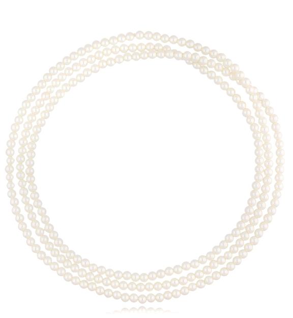 Naszyjnik złoty ze sztucznymi perłami Basic Pearls NPE0168