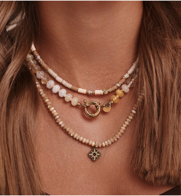 Naszyjnik z żółtych jadeitów NSC0664