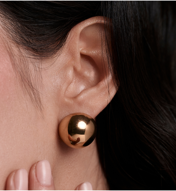 Kolczyki półkole złote KSY0637