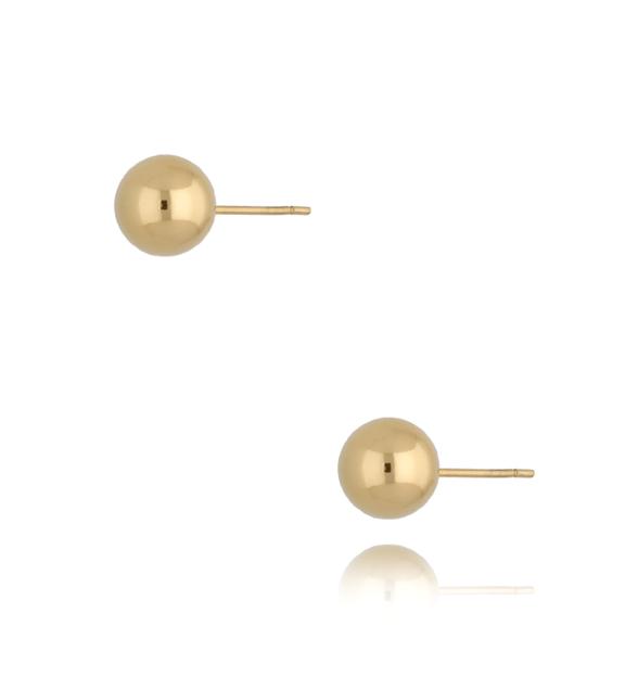 Kolczyki ze stali szlachetnej pozłacane kulki Soulmate 8 mm KSA0356