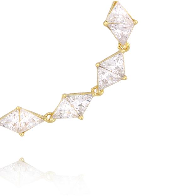 Bransoletka z geometrycznymi kryształami BSS0278