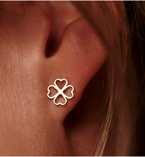 Kolczyki w kształcie czterolistnej koniczynki KSY0550