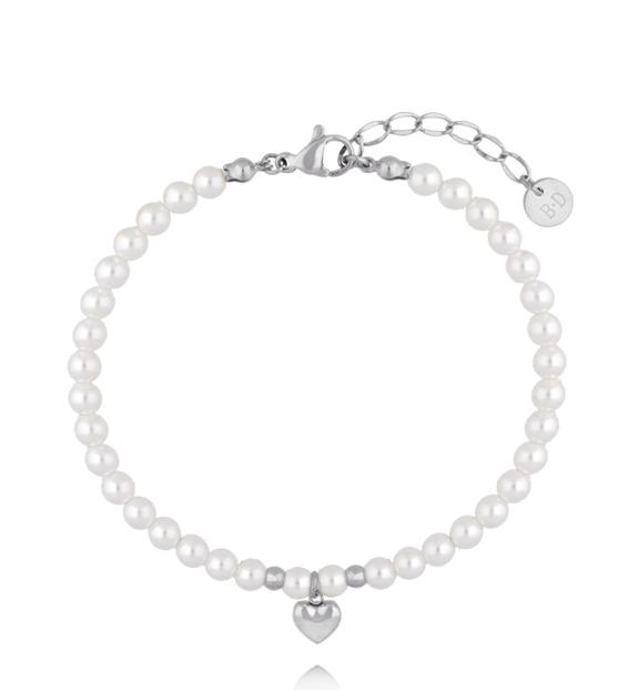 Bransoletka z perełkami Silver Heart BPE0164