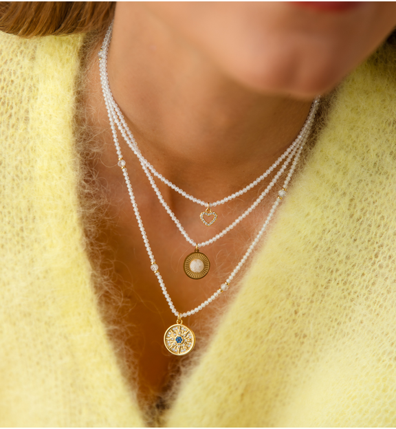 Naszyjnik z cyrkoniami i sercem Lifestyle NTW1100