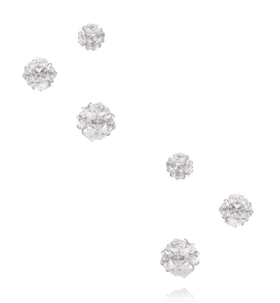 Zestaw kolczyków z kryształowymi kulkami KMB0018