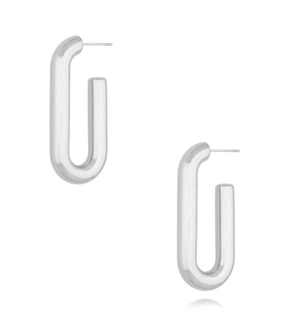 Kolczyki srebrne owalne dmuchane KSA1285