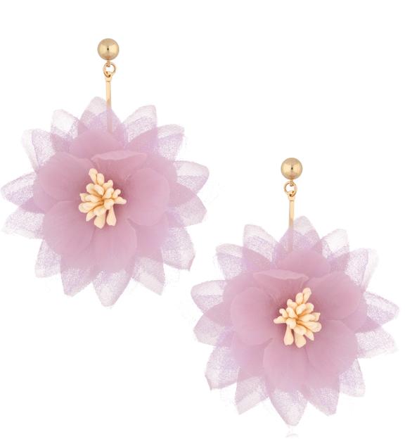 Kolczyki kwiatki fioletowe Je t'aime KBL1725