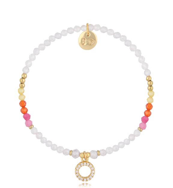 Bransoletka z cyrkoniami i zawieszką Iris BTW2654