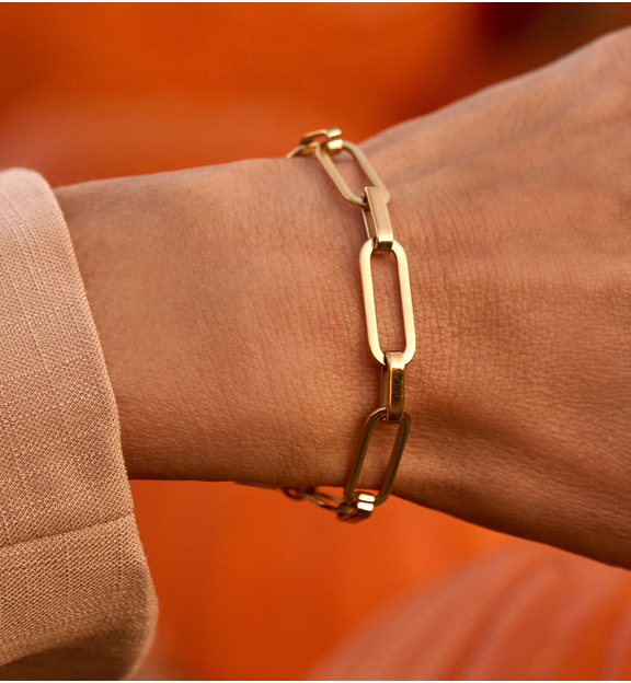 Bransoletka złoty łańcuch ze stali szlachetnej BSA0002