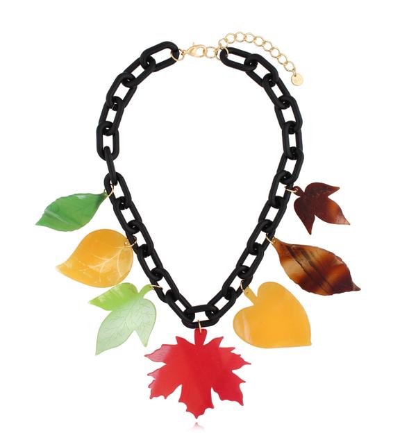 Naszyjnik kolorowe liście Dayrta NZA0009