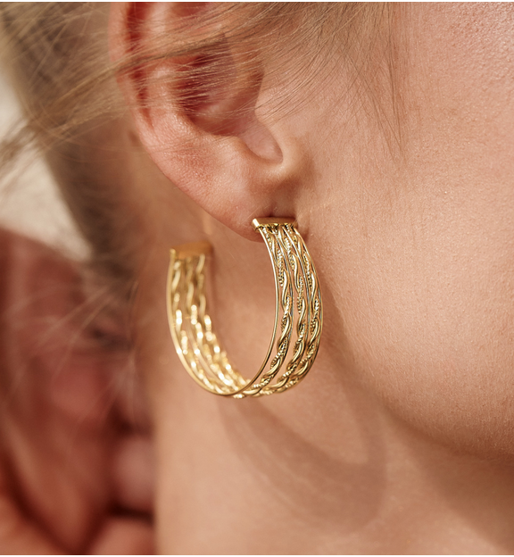 Kolczyki złote okrągłe KRG1090